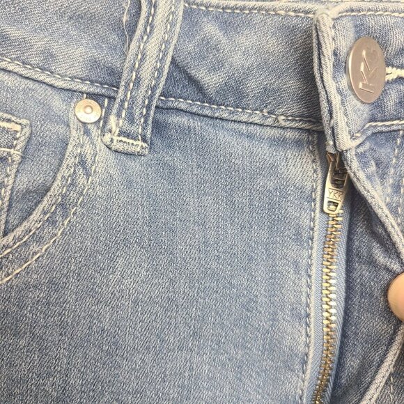 Belle By Kim Gravel Womens Light Wash Denim Embroidered Pocket Jeans Size 4T - Picture 6 of 7